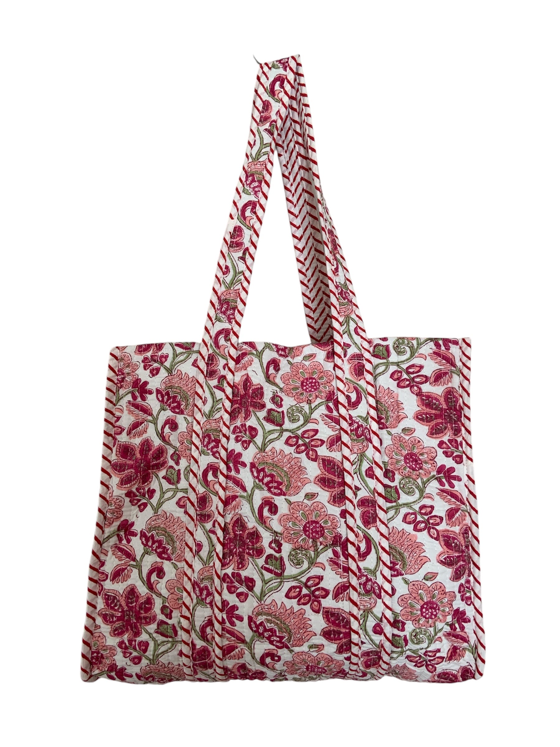 The Ascot Block Print Cotton Tote Bag