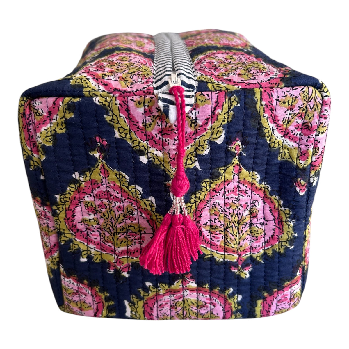 Handmade Indian Block Print Cotton Wash Bag – Travel Toiletry Pouch - The Arundel Range