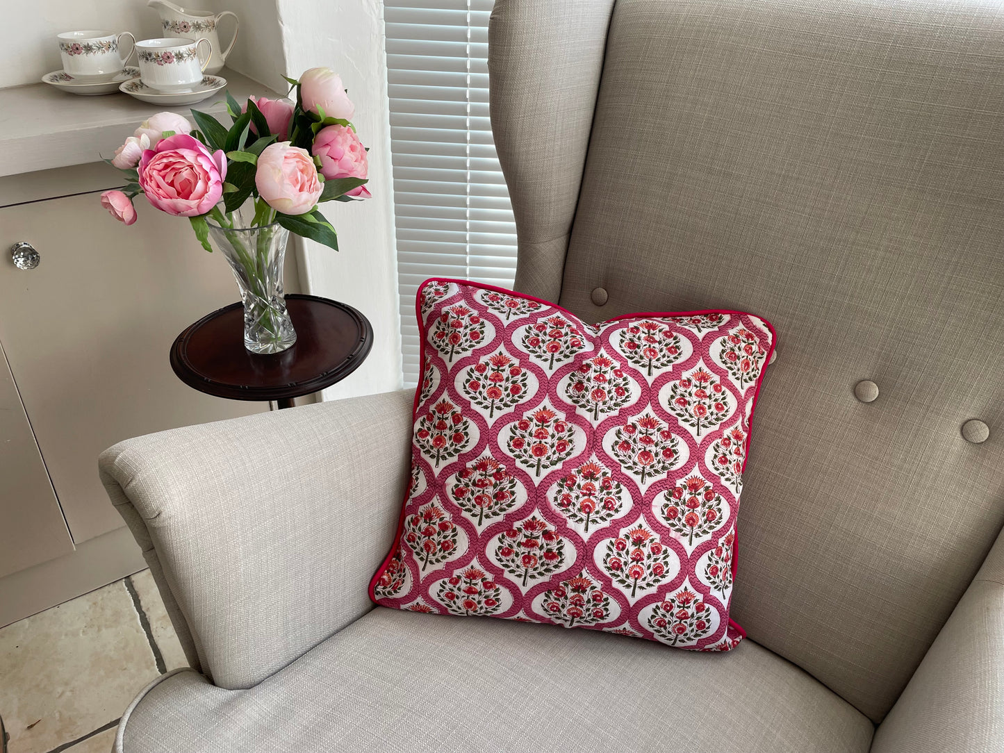 The Haslemere - Block Print Cushion Cover