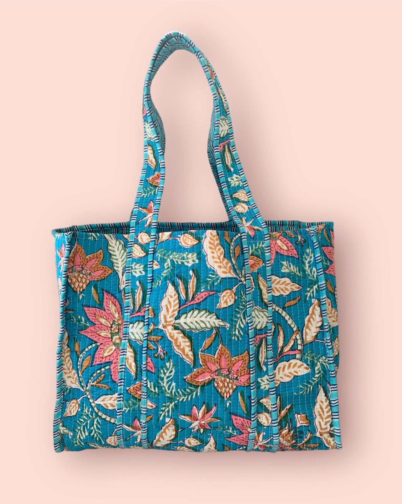 The Canterbury - Block Print Cotton Tote Bag