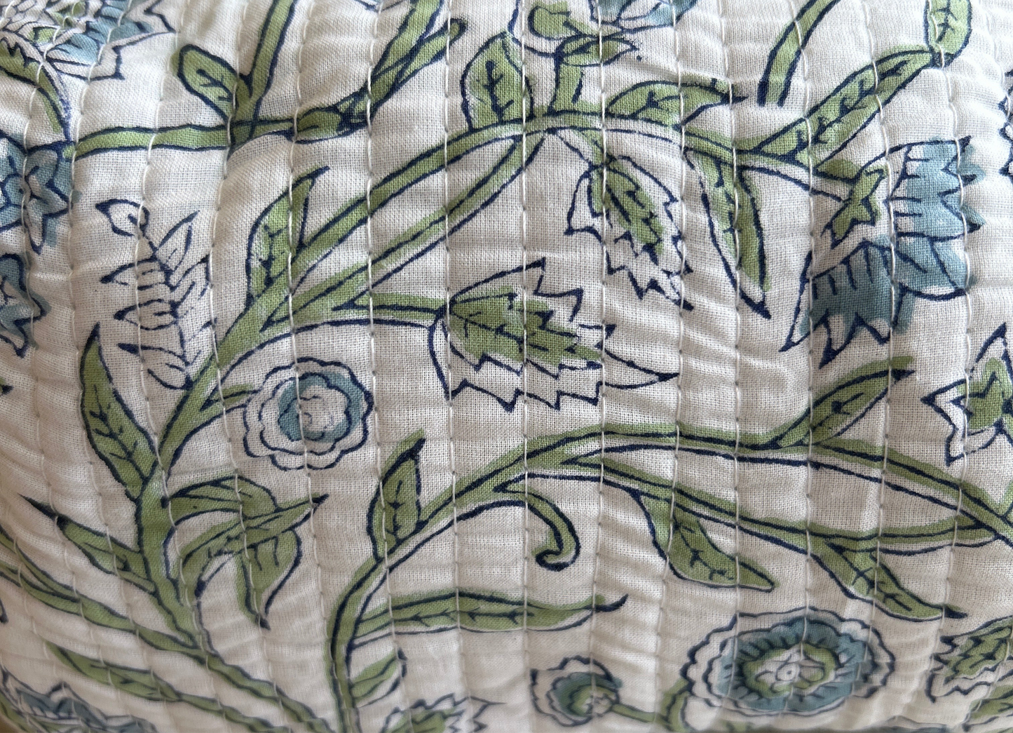 The Kirdford - Cotton Quilted Block Print Wash bag
