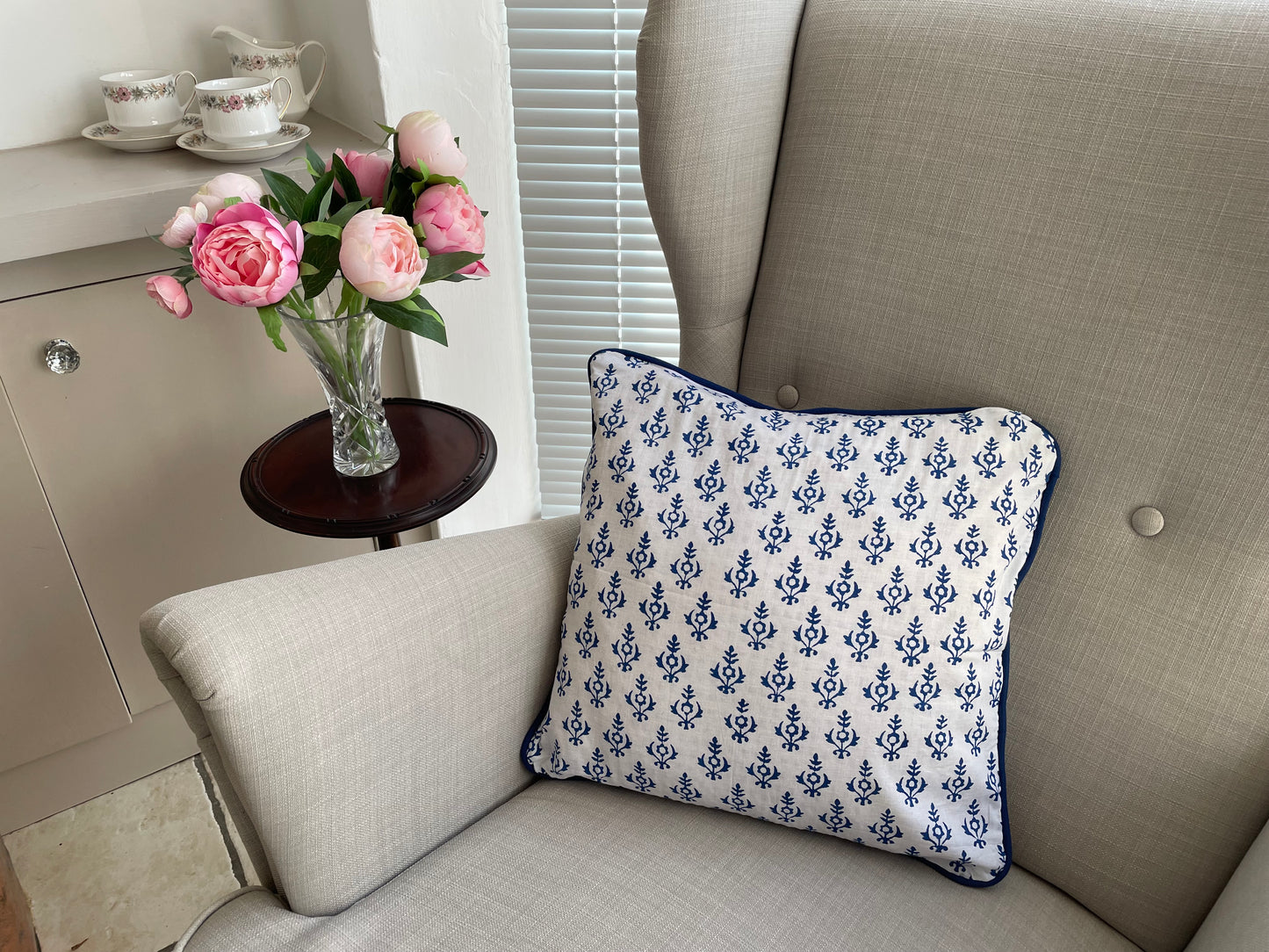 The Chelsea - Block Print Cushion Cover