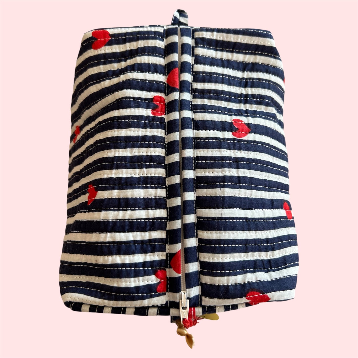 Handmade Indian Block Print Cotton Wash Bag – Travel Toiletry Pouch - The Shanklin Range
