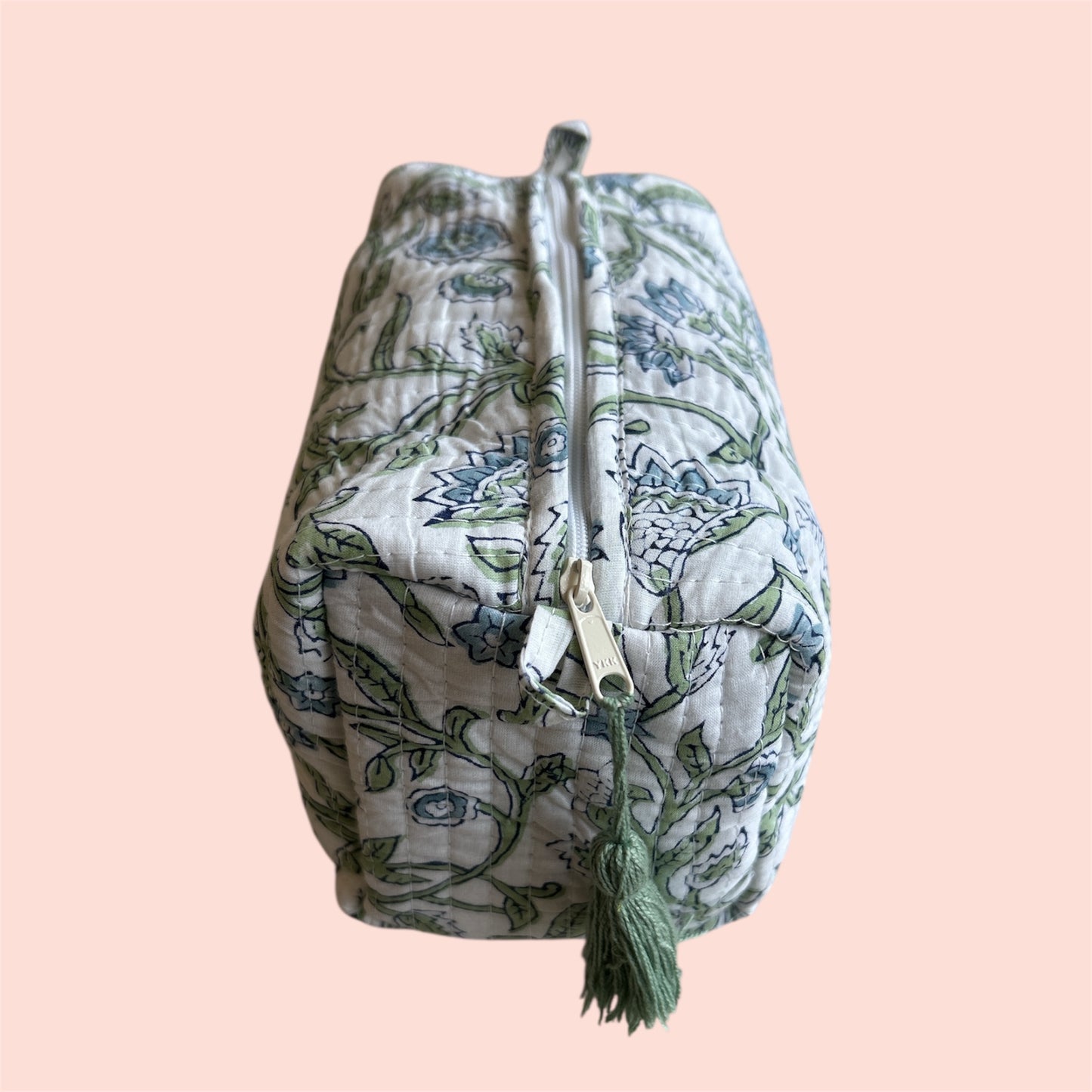 The Kirdford - Cotton Quilted Block Print Wash bag