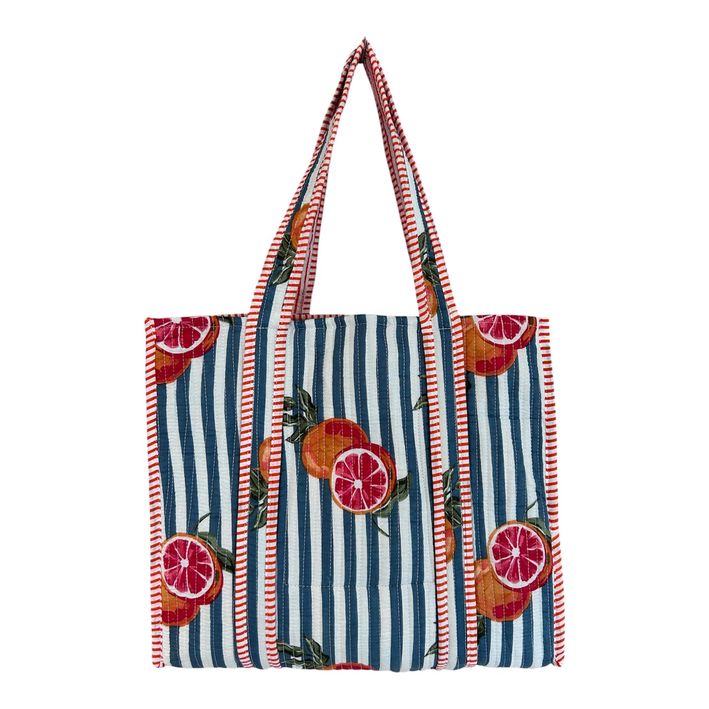 Indian Block Print Tote Bag – The Rhossili – Handmade Cotton Boho Bag