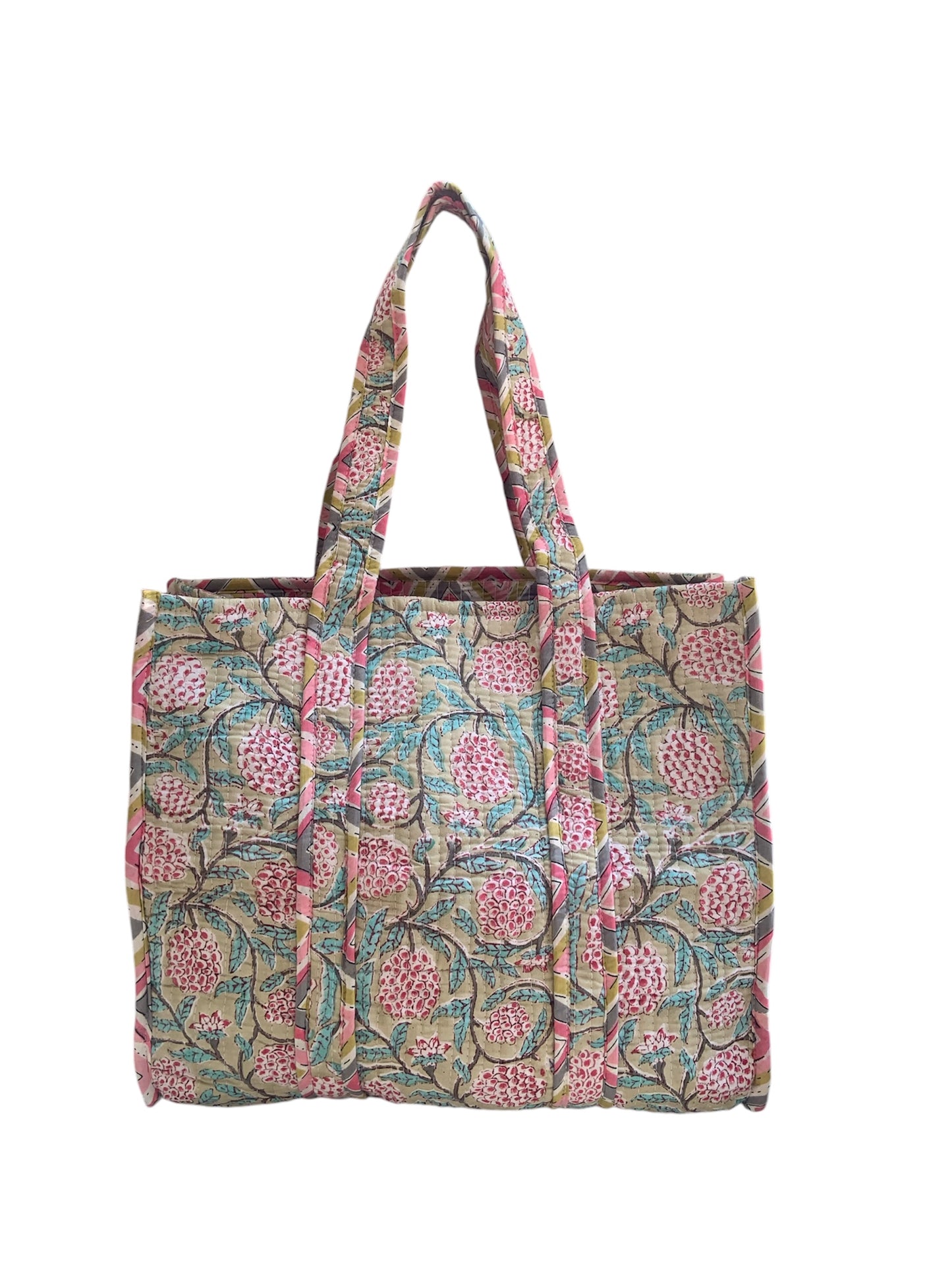 The Wimbledon - Block Print Cotton Tote Bag