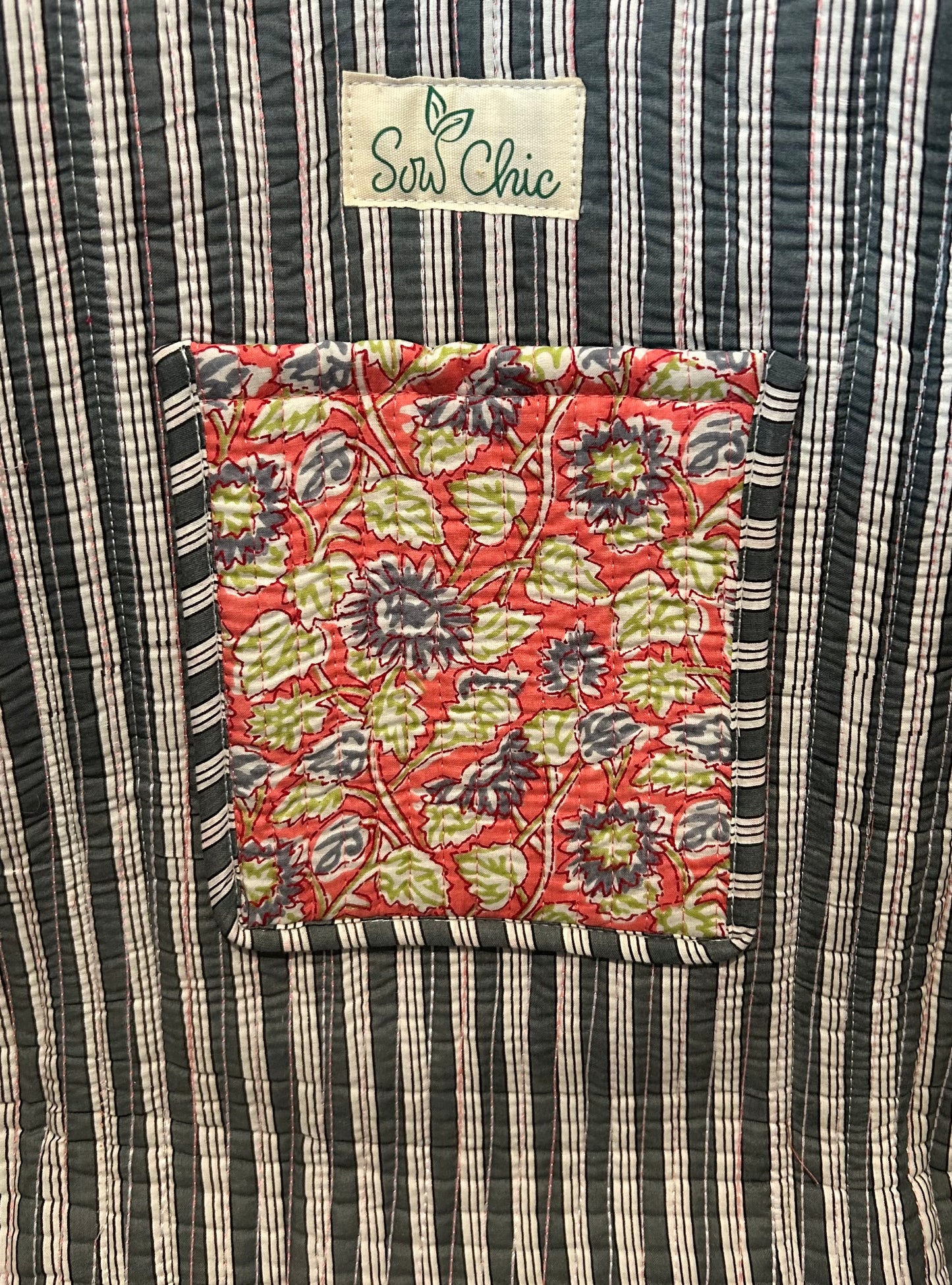 Indian Block Print Tote Bag – The Padstow Range – Handmade Cotton Boho Bag