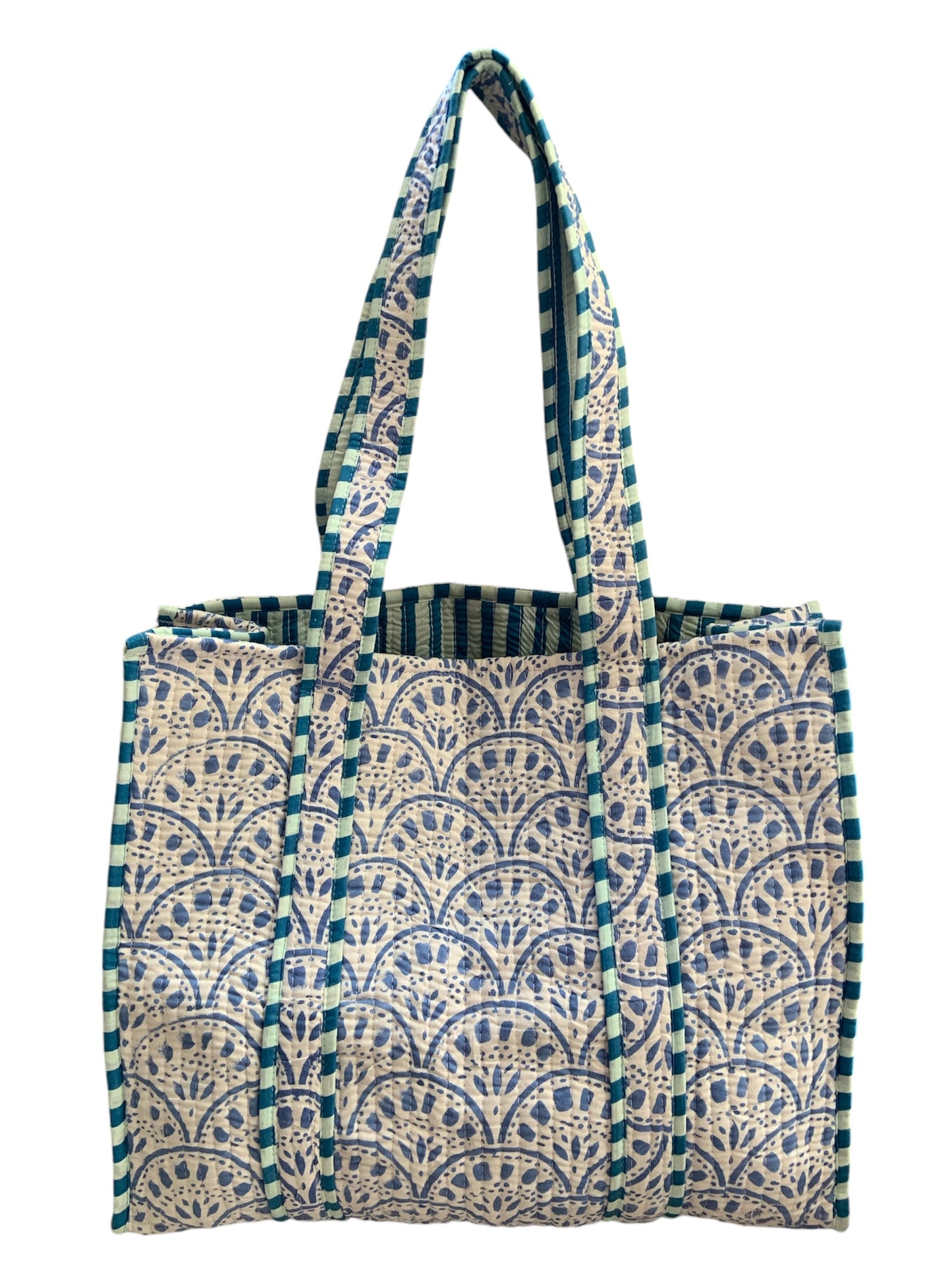 The Whitby - Block Print Cotton Tote Bag
