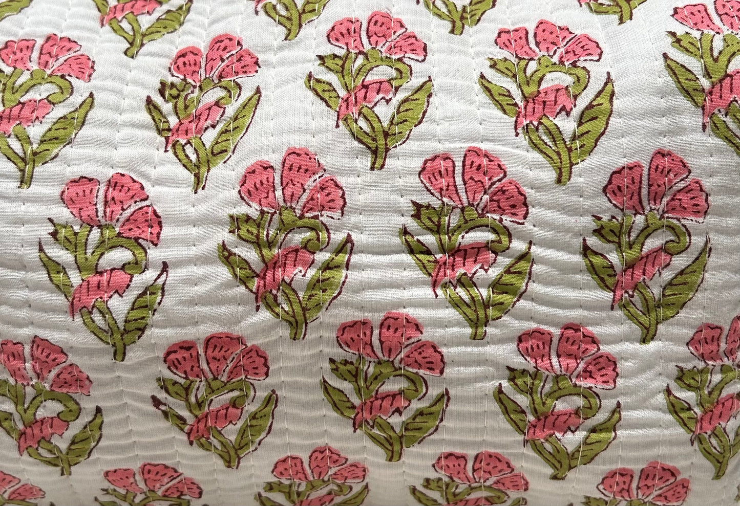 The Chichester - Cotton Quilted Block Print Wash bag