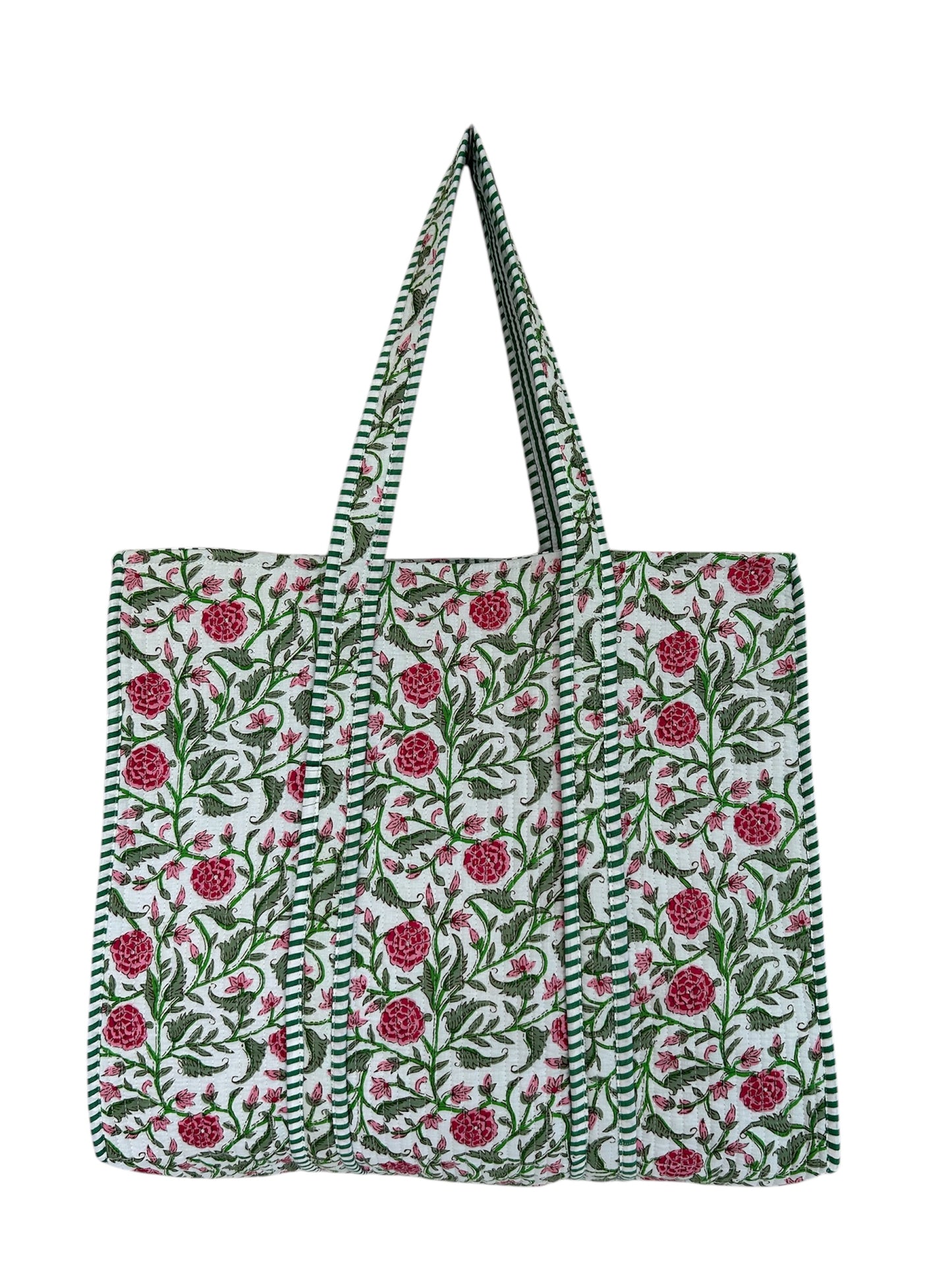 The Exmouth XL - - Block Print Cotton Tote Bag