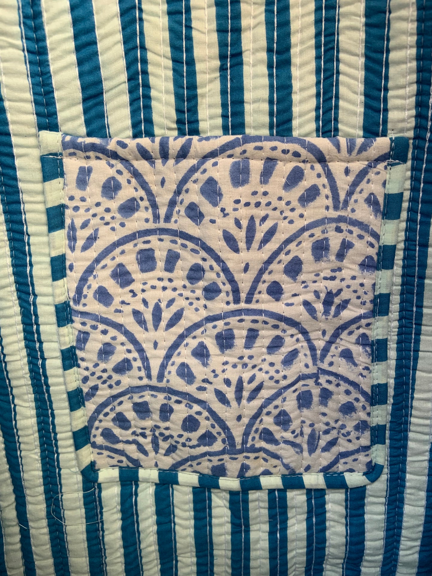 The Whitby - Block Print Cotton Tote Bag