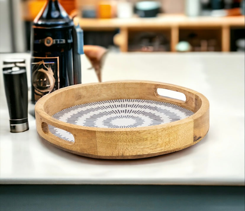 Handcraft Chelsea Round Mango Wood Tray