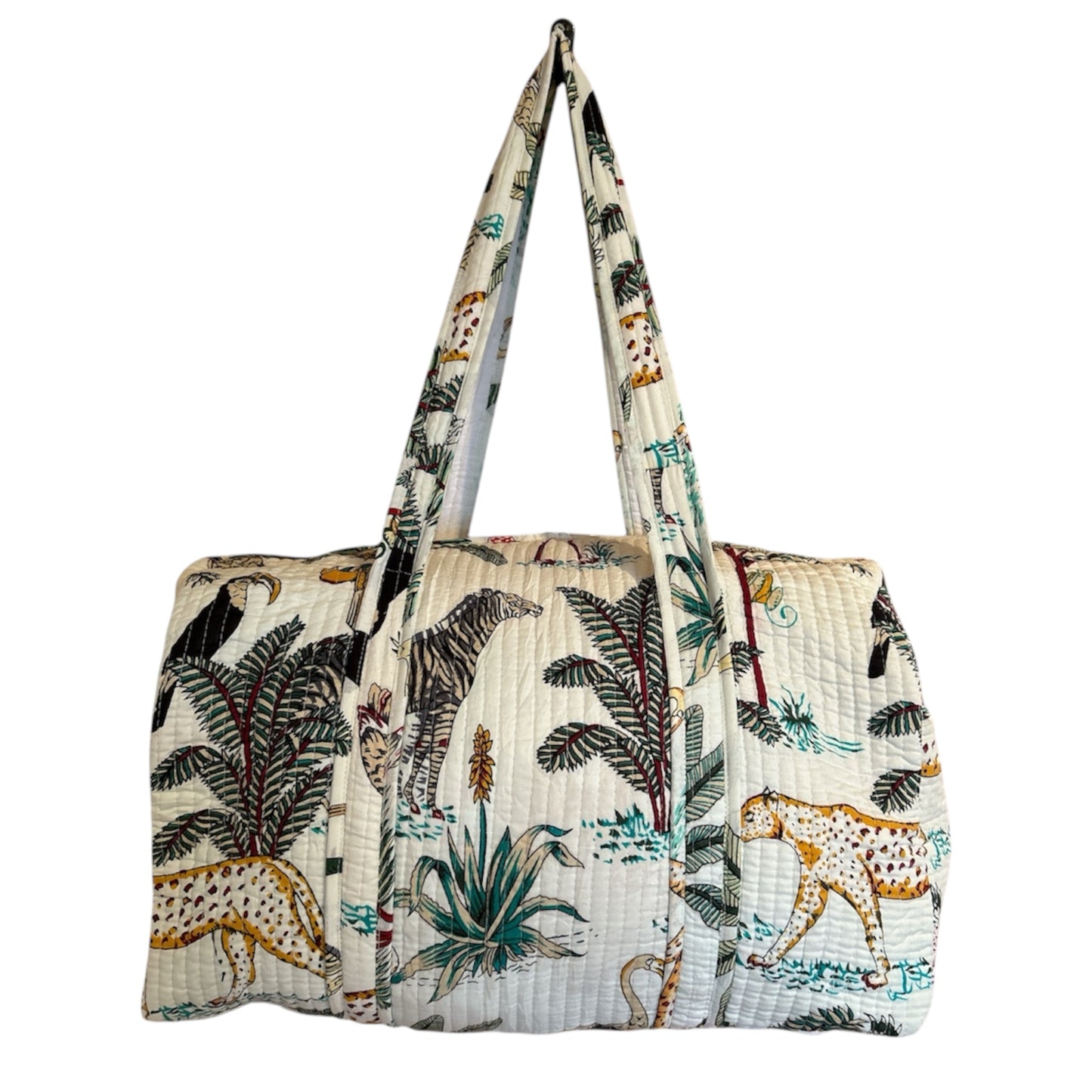The Woburn - Block Print Cotton Weekend Bag