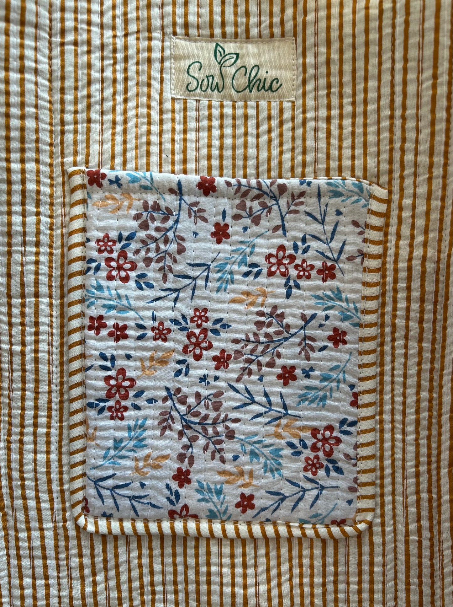 The Itchenor - Block Print Cotton Tote Bag