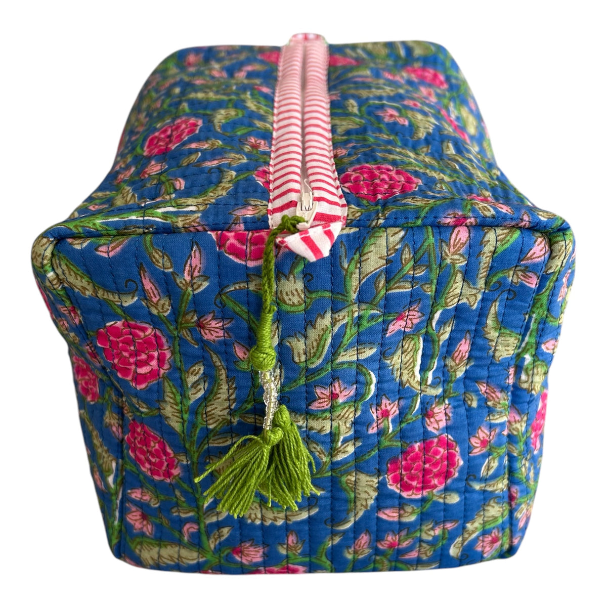 Handmade Indian Block Print Cotton Wash Bag – Travel Toiletry Pouch - The St Mawes Range