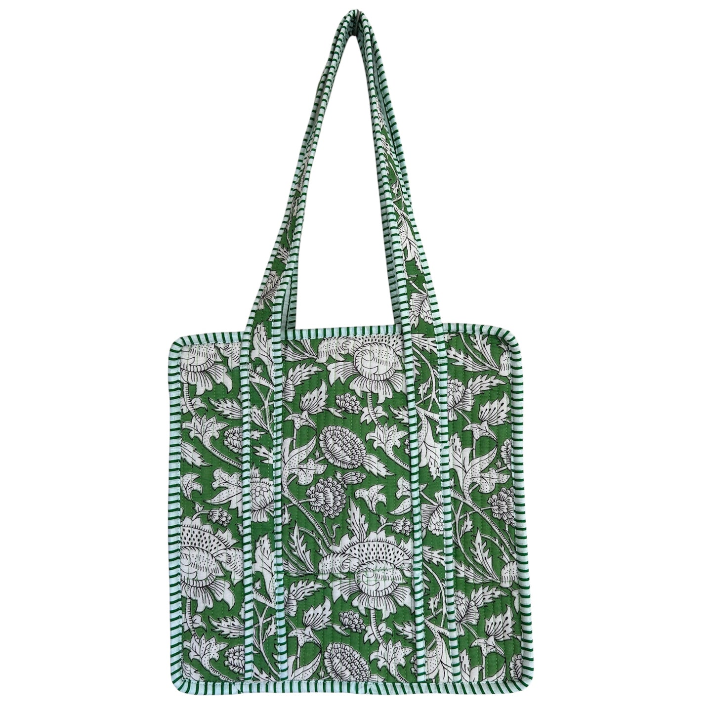 Indian Block Print Tote Bag - Mini - Zip – The Puttenham– Handmade Cotton Boho Bag