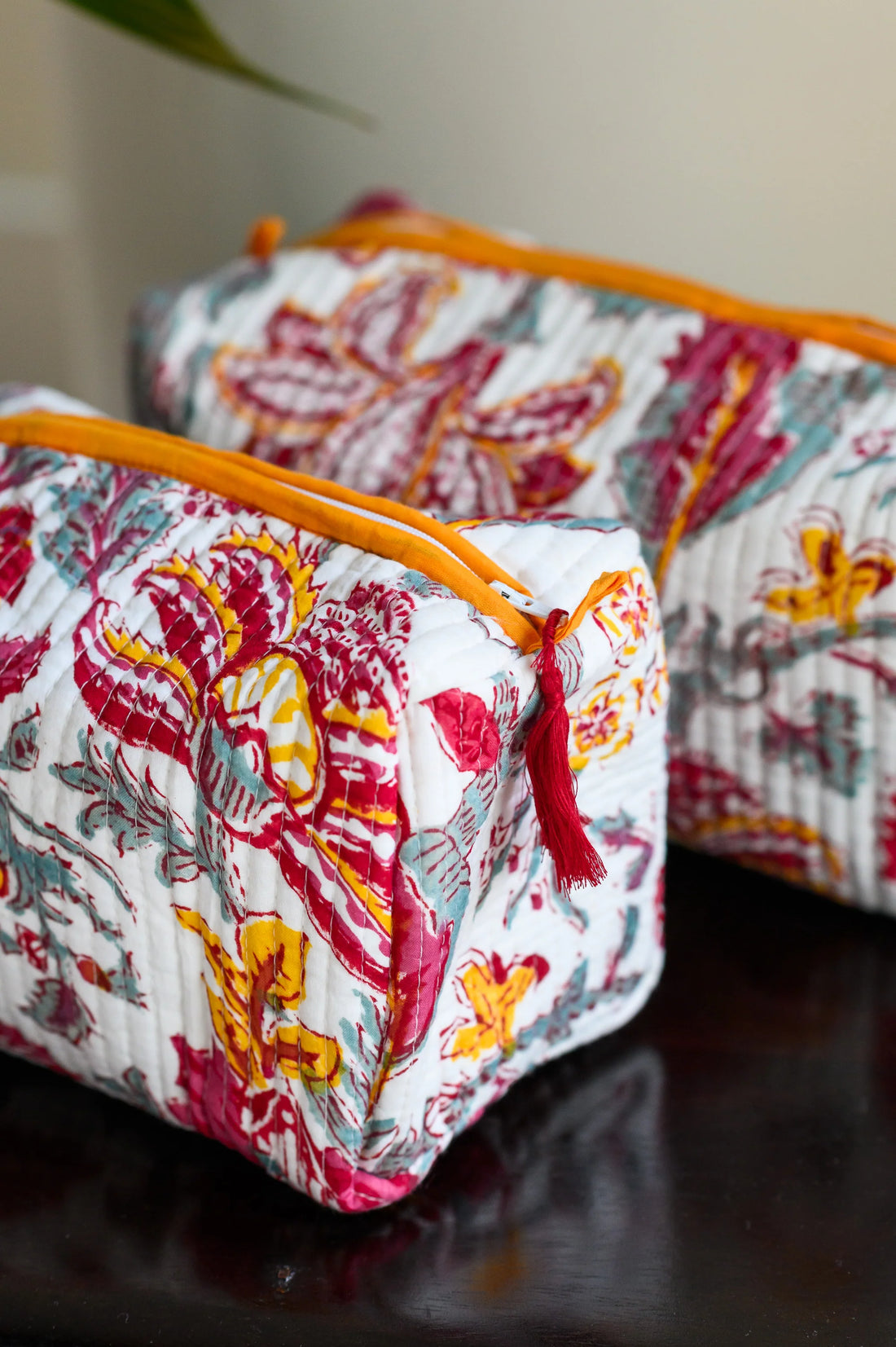 Gulmohar Quilted Wash Bag