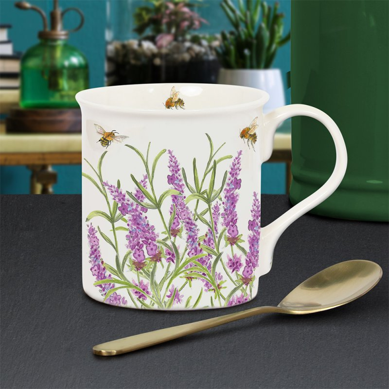 Lavender and Bees Botanical Mug