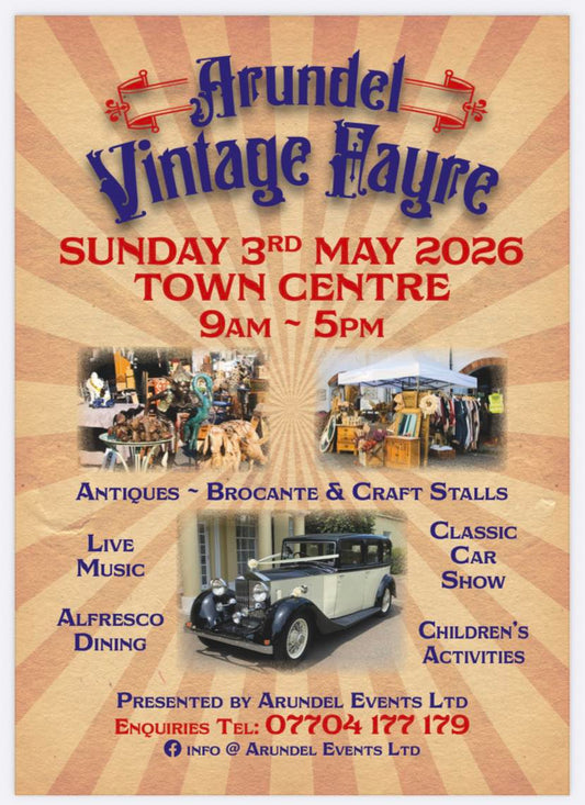 Arundel Vintage Fayre - Sunday 3rd May 2026