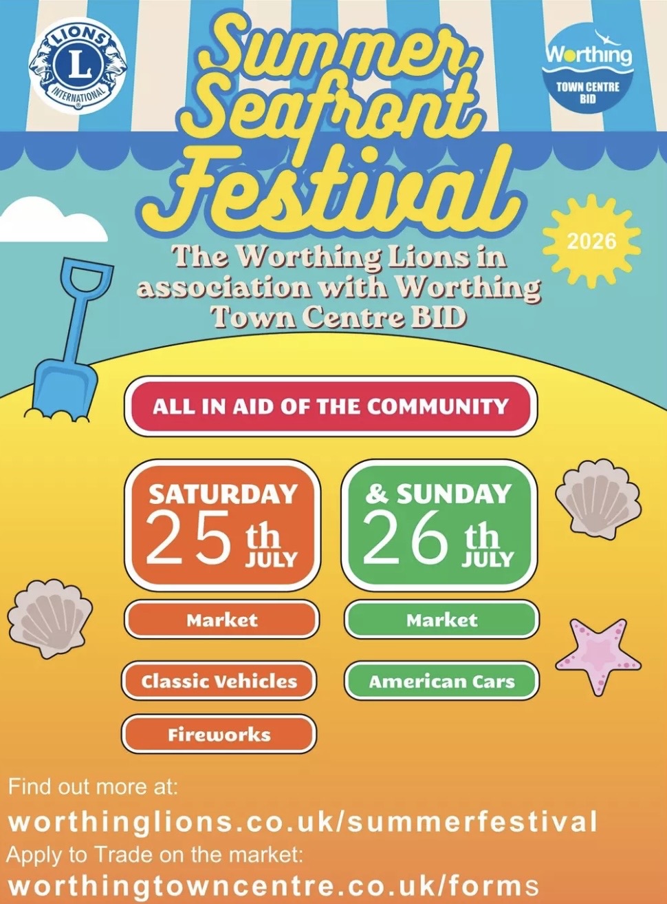 Worthing Lions Summer Festival - 25th to 26th July 2026