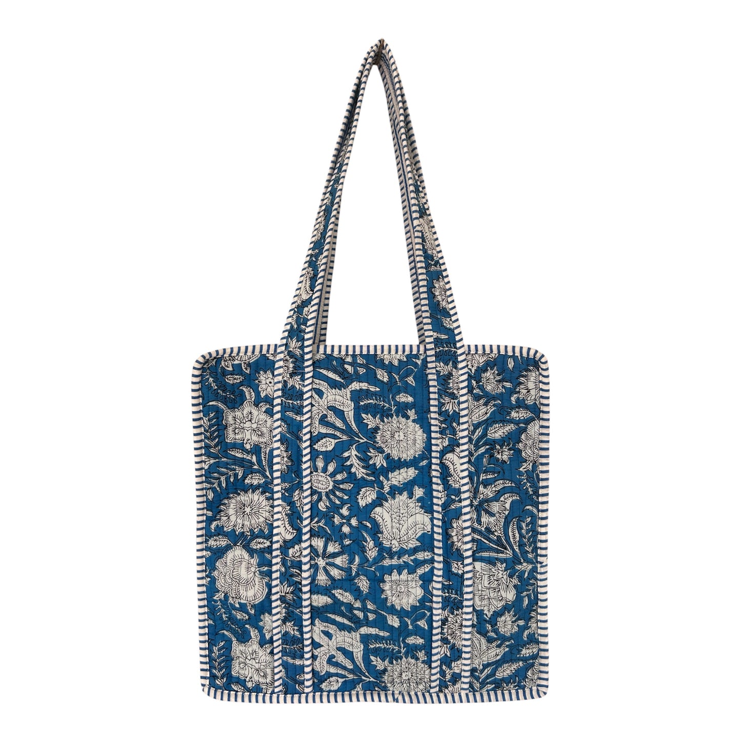 Indian Block Print Tote Bag - Medium - Zip – The Sidmouth – Handmade Cotton Boho Bag