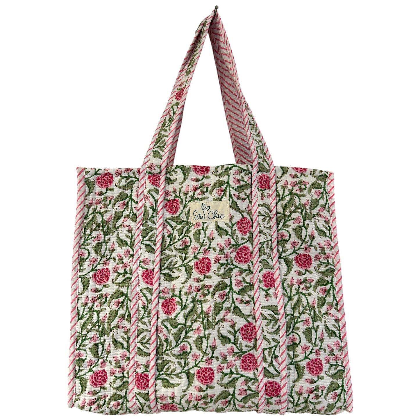Indian Block Print Tote Bag – The Exmouth Range – Handmade Cotton Boho Bag