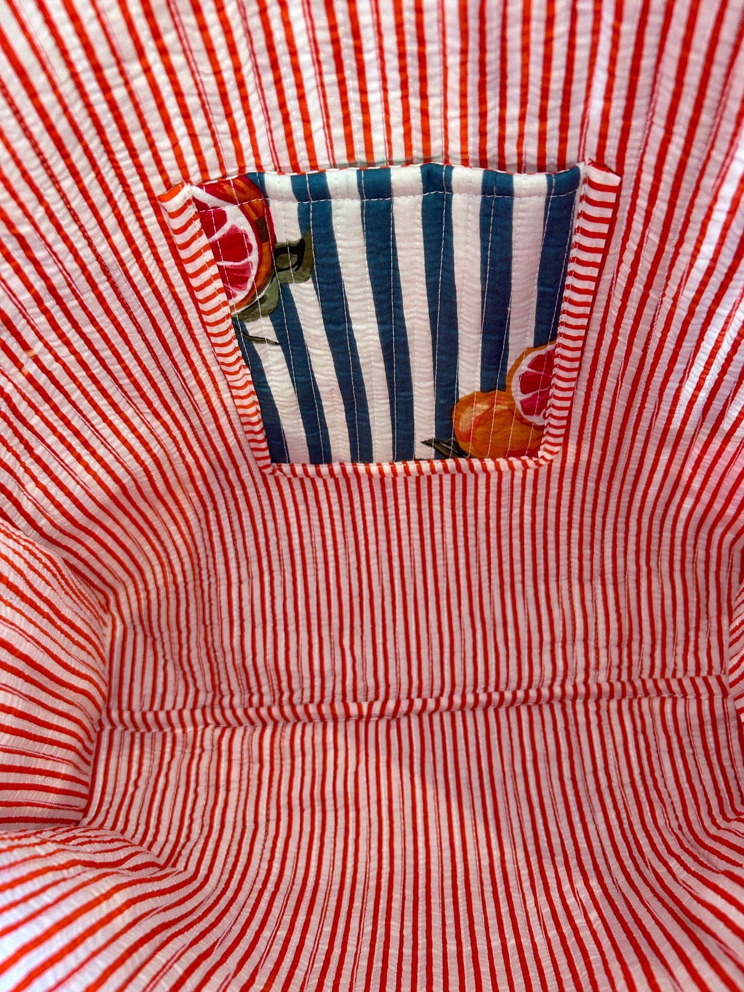 Indian Block Print Tote Bag – The Rhossili – Handmade Cotton Boho Bag