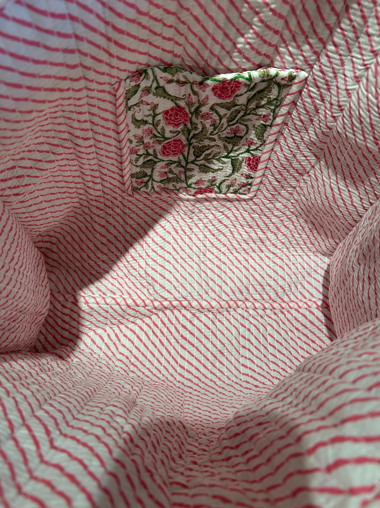 Indian Block Print Tote Bag – The Exmouth Range – Handmade Cotton Boho Bag