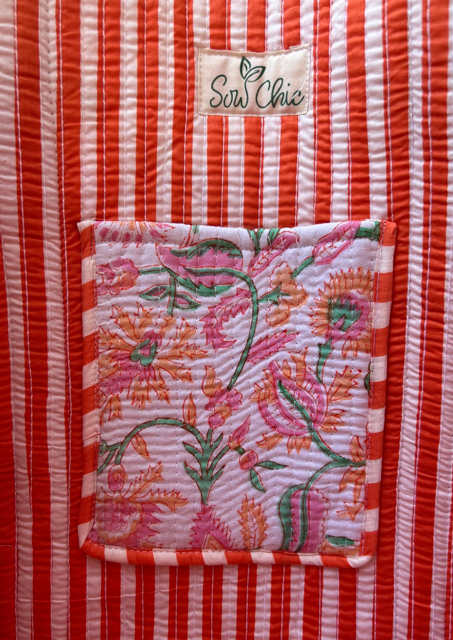 The Chiddingfold - Block Print Cotton Tote Bag