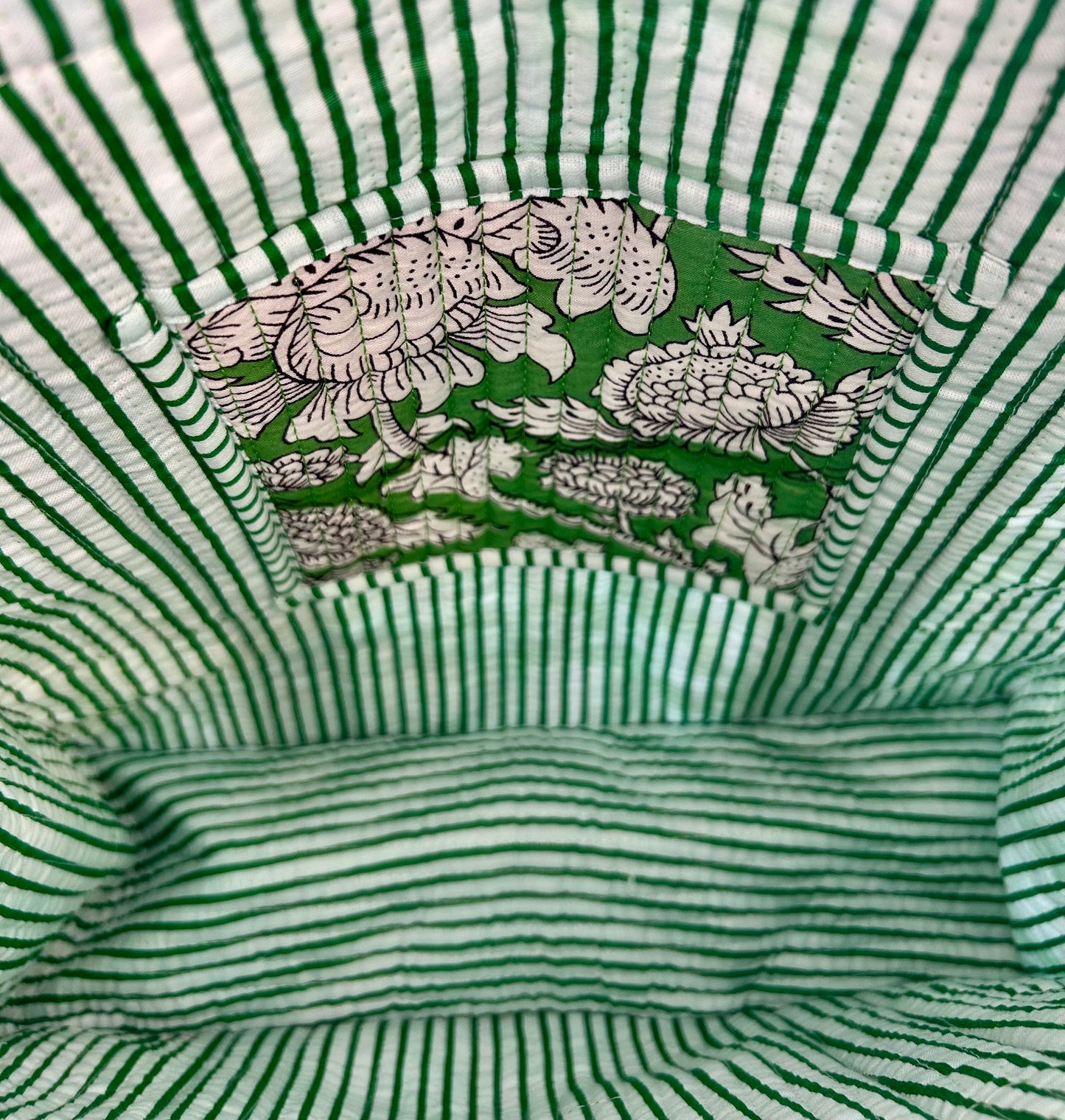 Indian Block Print Tote Bag - Mini - Zip – The Puttenham– Handmade Cotton Boho Bag