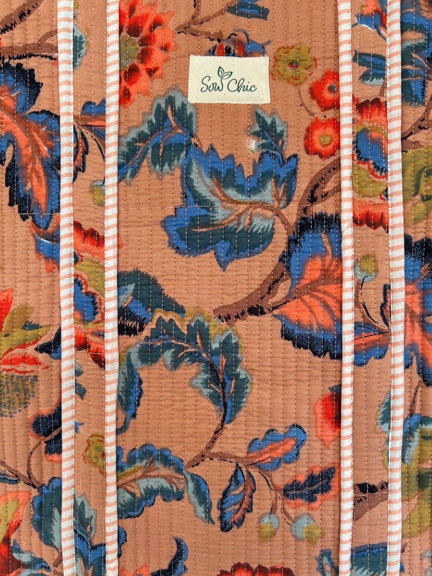 Indian Block Print Tote Bag – The Burley – Handmade Cotton Boho Bag