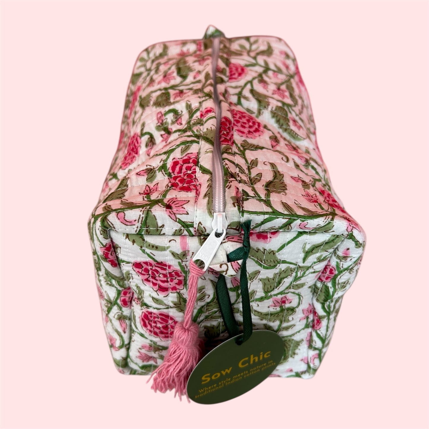 Handmade Indian Block Print Cotton Wash Bag – Travel Toiletry Pouch - The  Exmouth Range