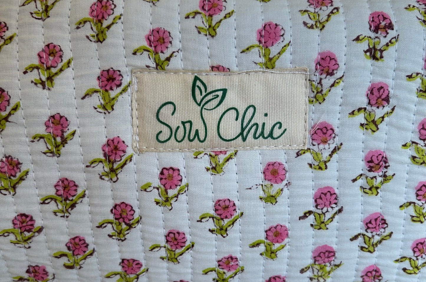 Handmade Indian Block Print Cotton Hair Tool Bag – Travel Toiletry Pouch - The Haslemere Range