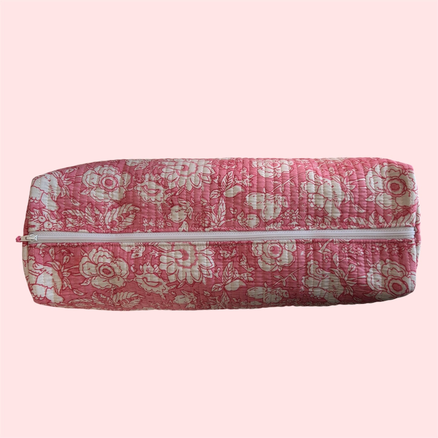Handmade Indian Block Print Cotton  Hair Tool Bag – Travel Toiletry Pouch - The Richmond Range