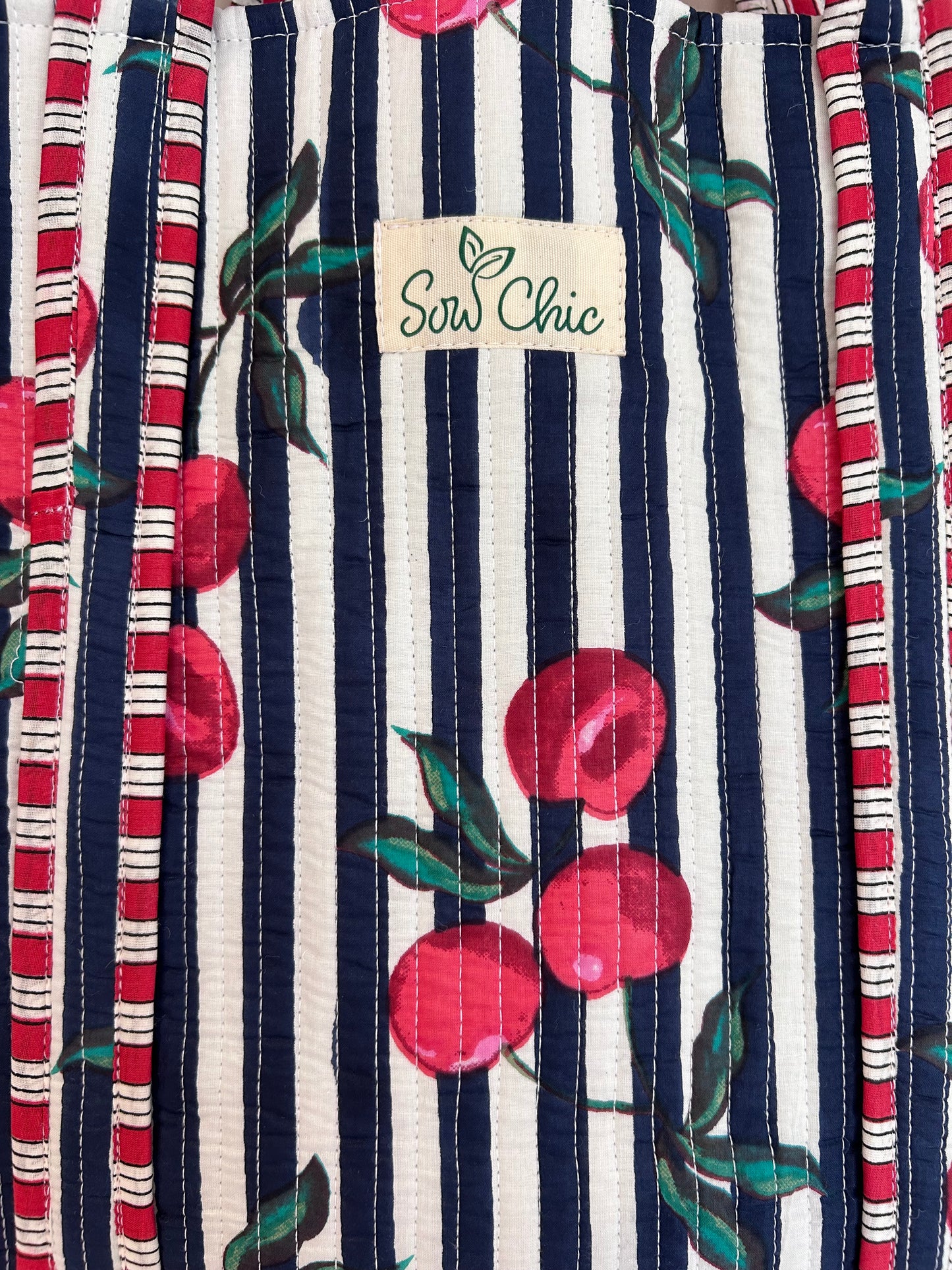Indian Block Print Tote Bag – The Cherry Burton – Handmade Cotton Boho Bag