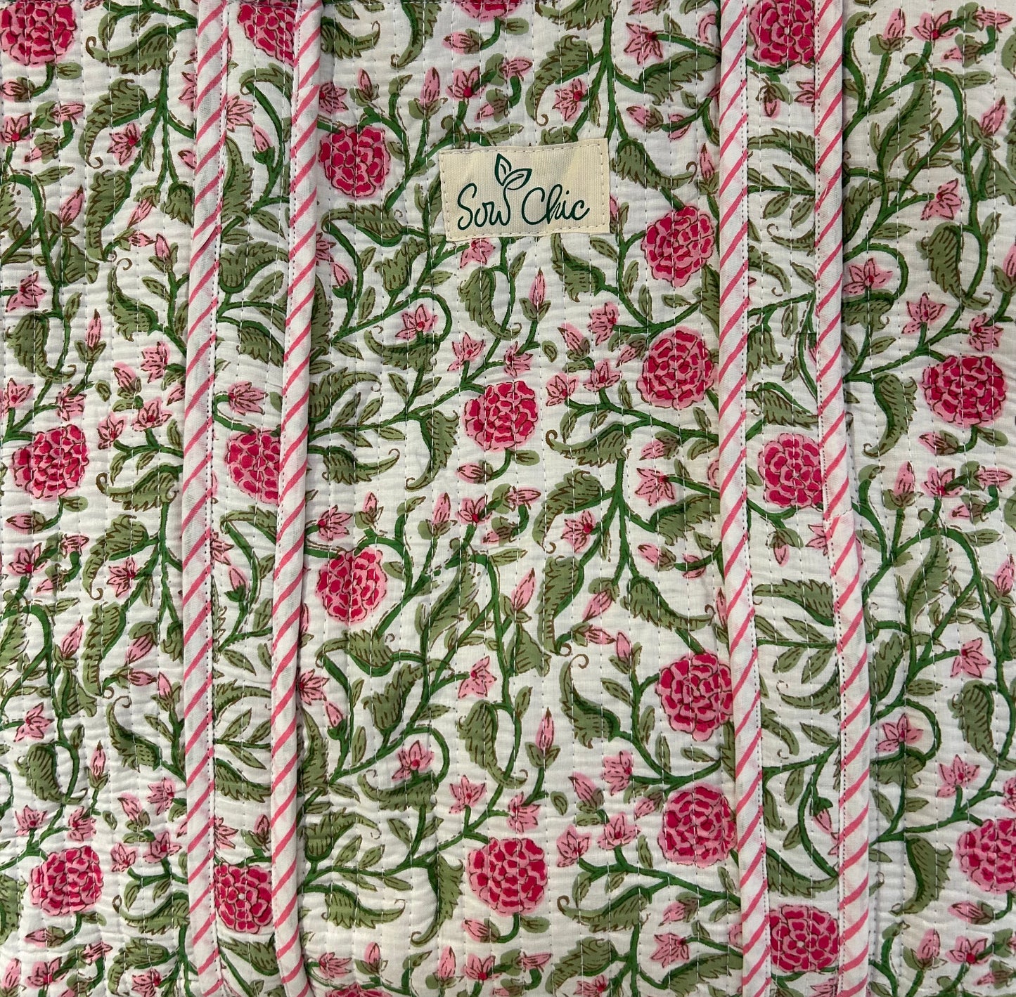 Indian Block Print Tote Bag – The Exmouth Range – Handmade Cotton Boho Bag