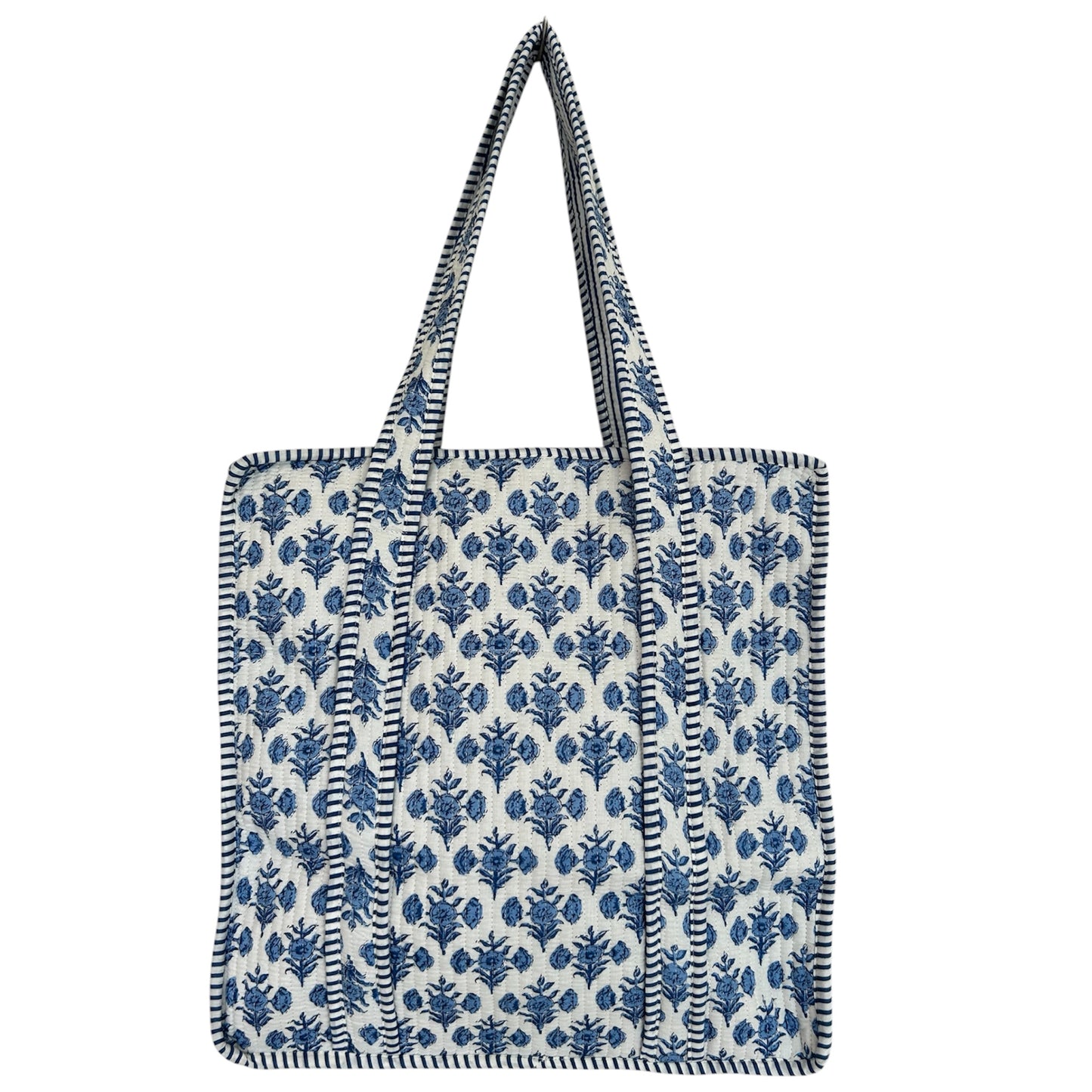 Indian Block Print Tote Bag - Zip – The Ely – Handmade Cotton Boho Bag