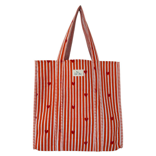 Indian Block Print Tote Bag – The Ryde Range – Handmade Cotton Boho Bag