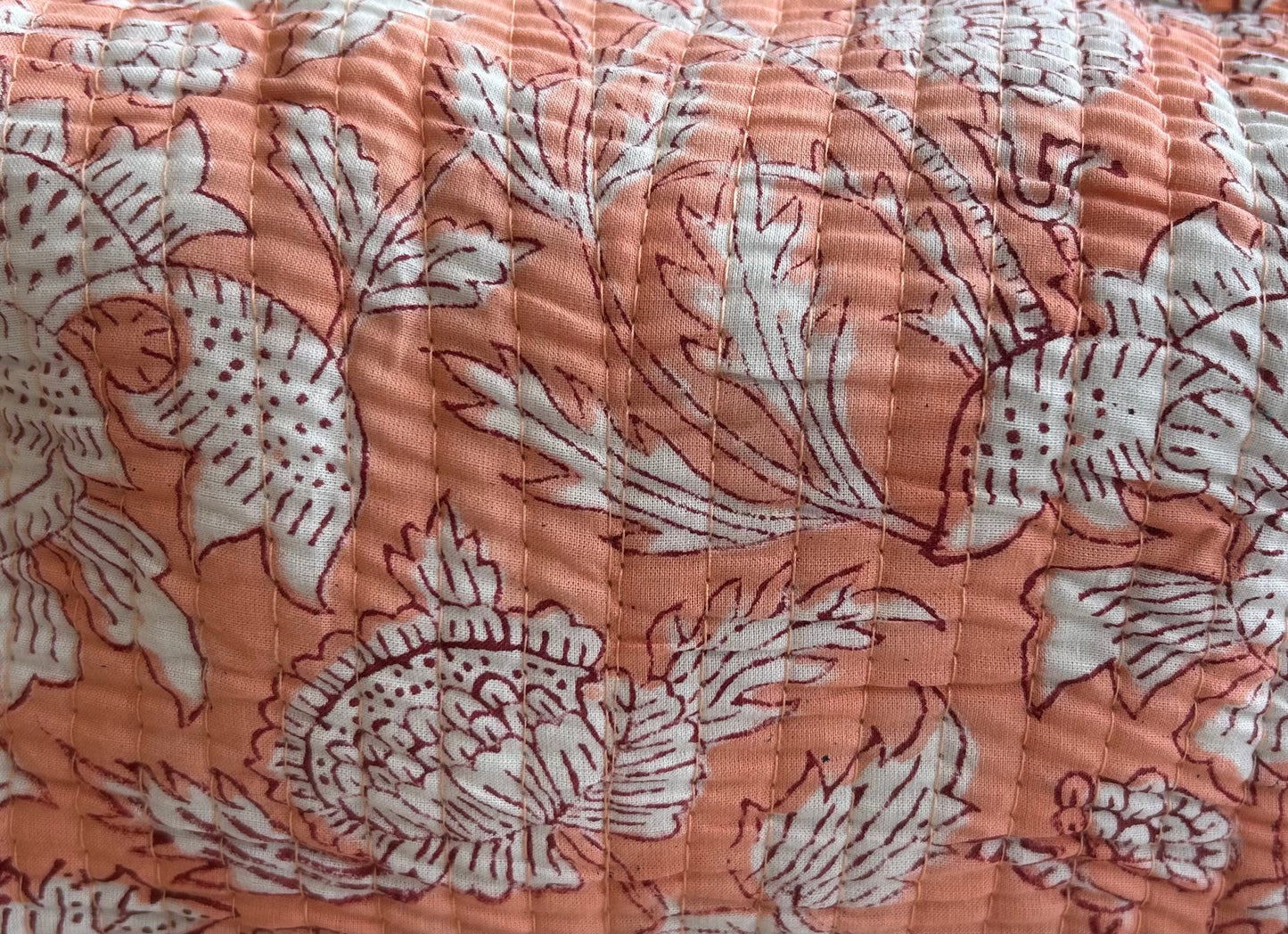 The Fittleworth - Cotton Quilted Block Print Wash bag