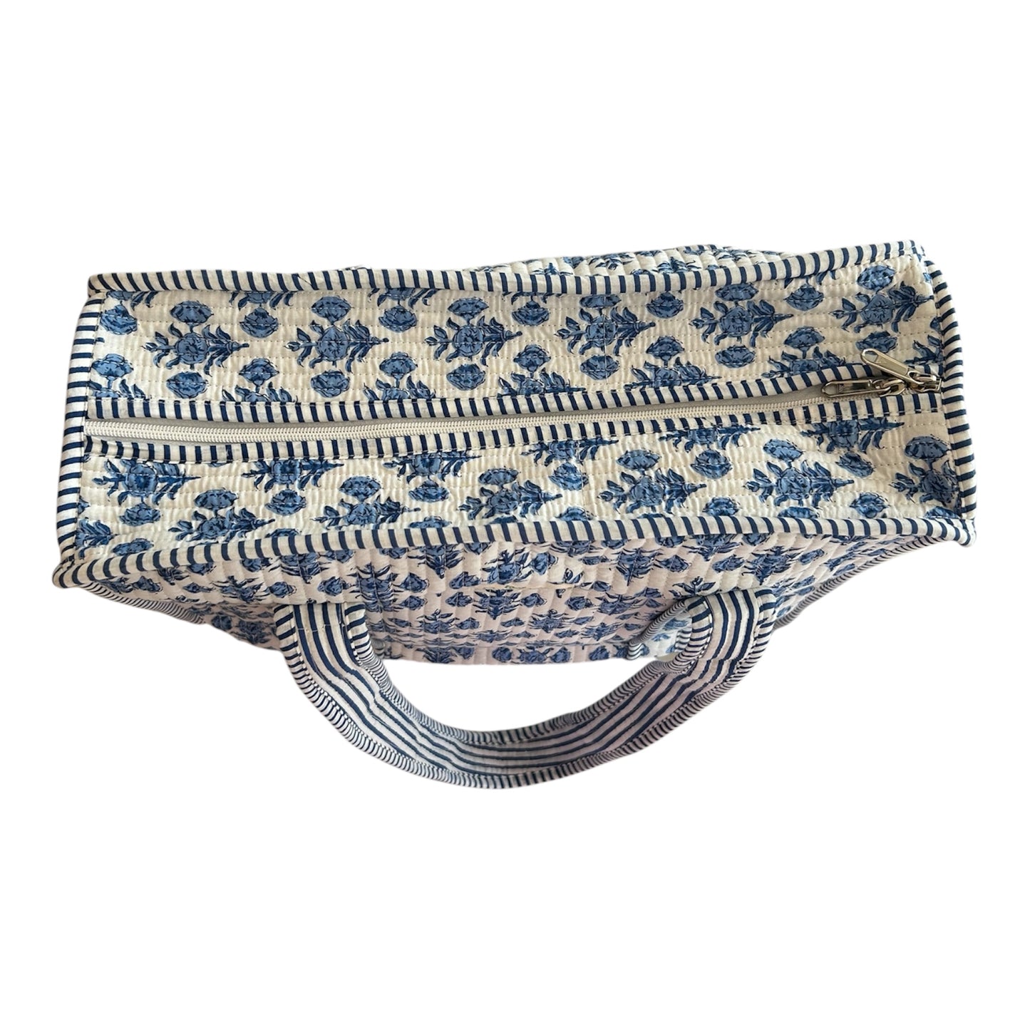 Indian Block Print Tote Bag - Zip – The Ely – Handmade Cotton Boho Bag