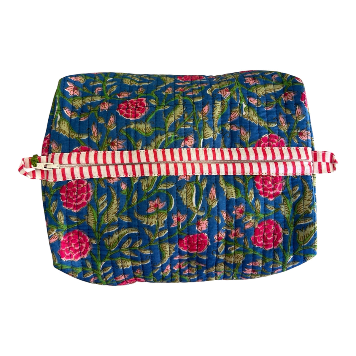 Handmade Indian Block Print Cotton Wash Bag – Travel Toiletry Pouch - The St Mawes Range