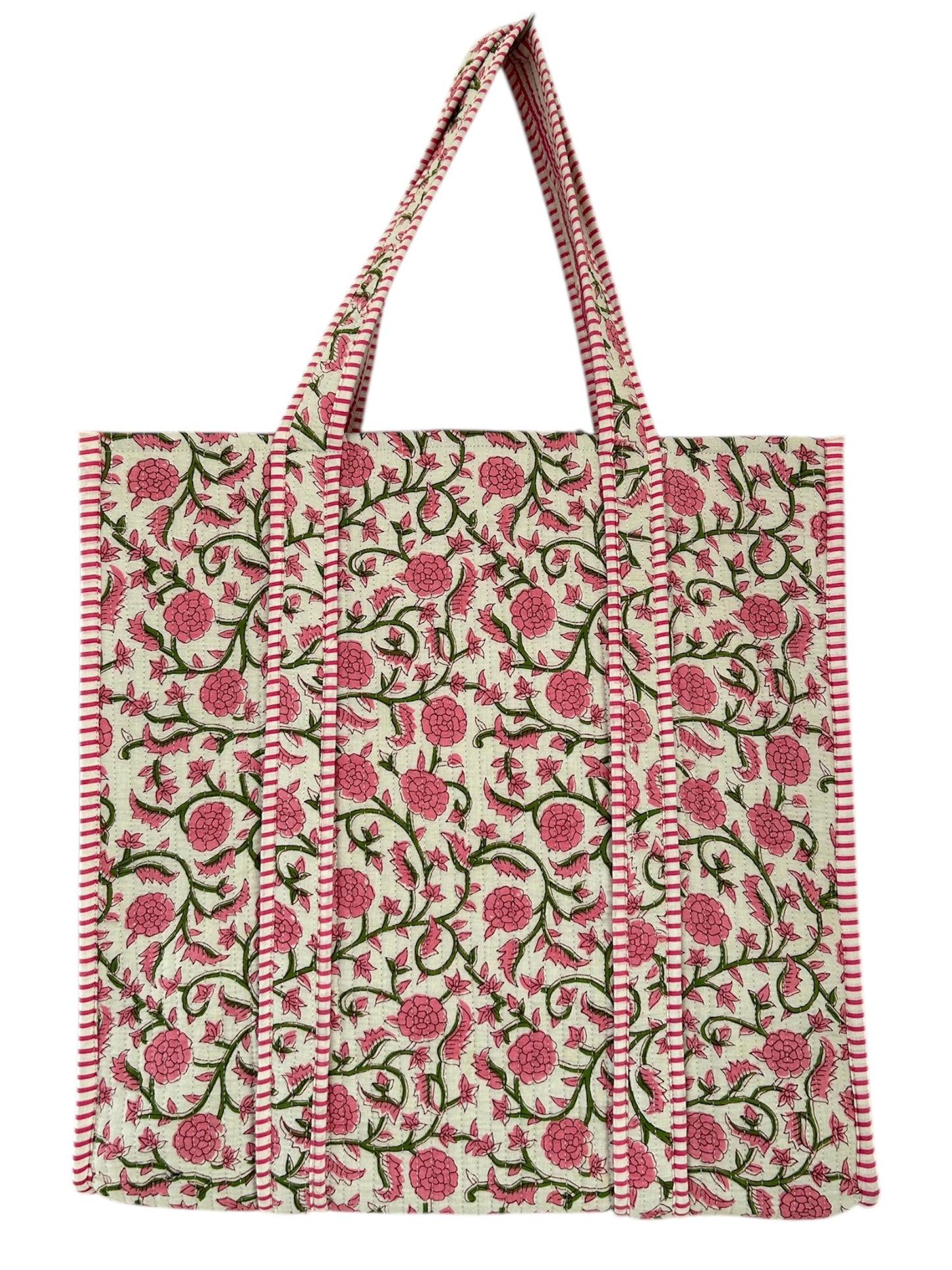 Indian Block Print Tote Bag – The Watergate Bay Range – Handmade Cotton Boho Bag