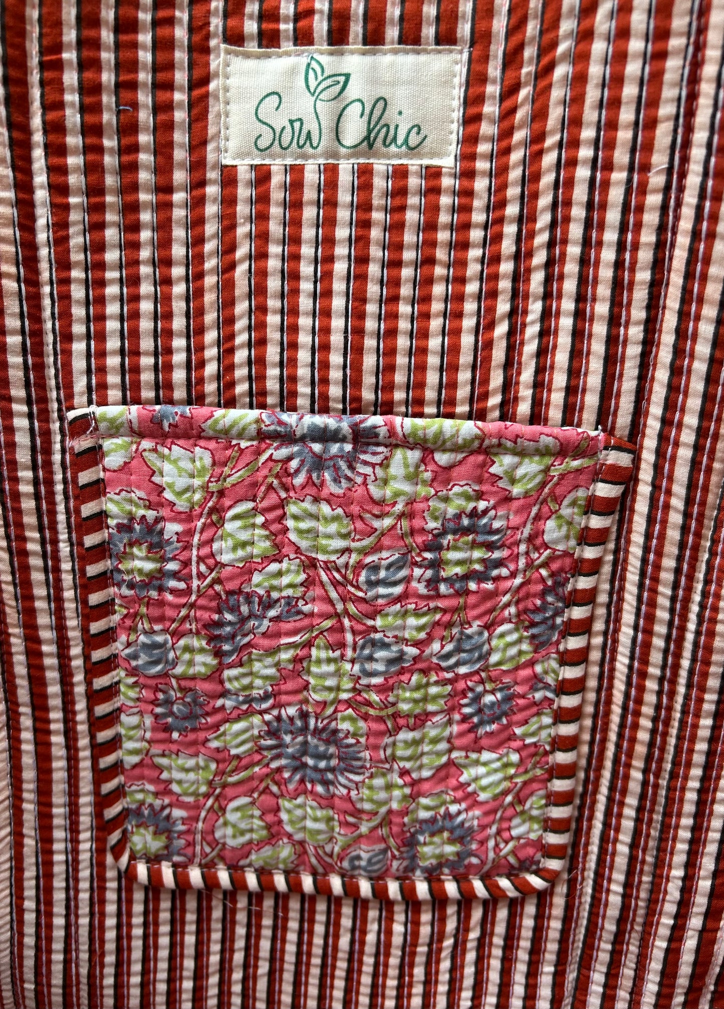 The  Padstow - Block Print Cotton Tote Bag