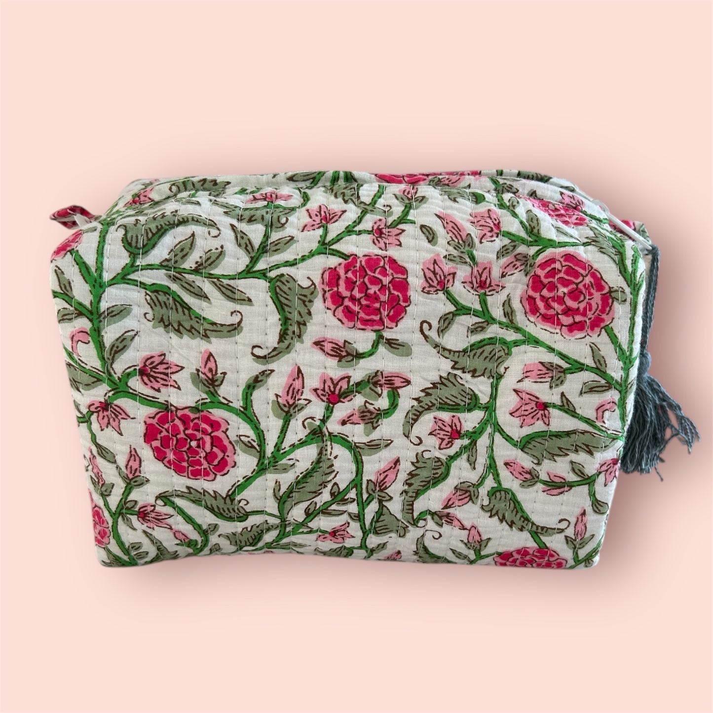 Handmade Indian Block Print Cotton Wash Bag – Travel Toiletry Pouch - The  Exmouth Range
