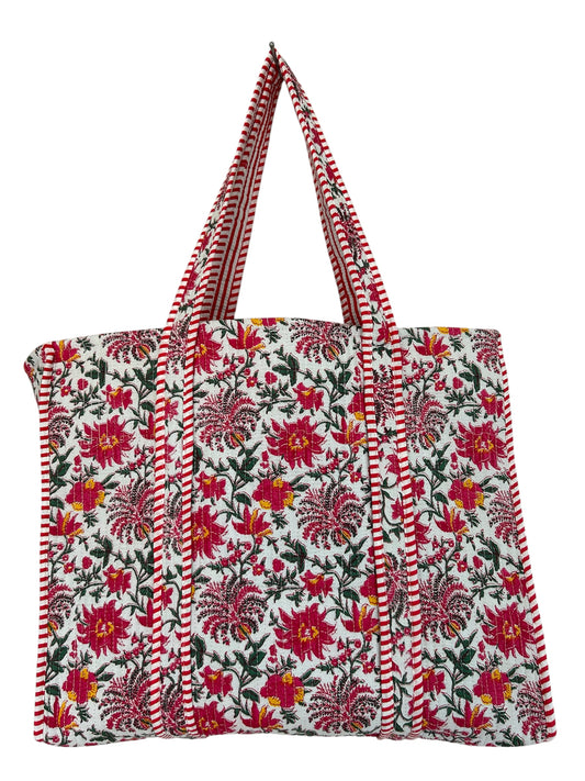 The  Lymington XL - Block Print Cotton Tote Bag