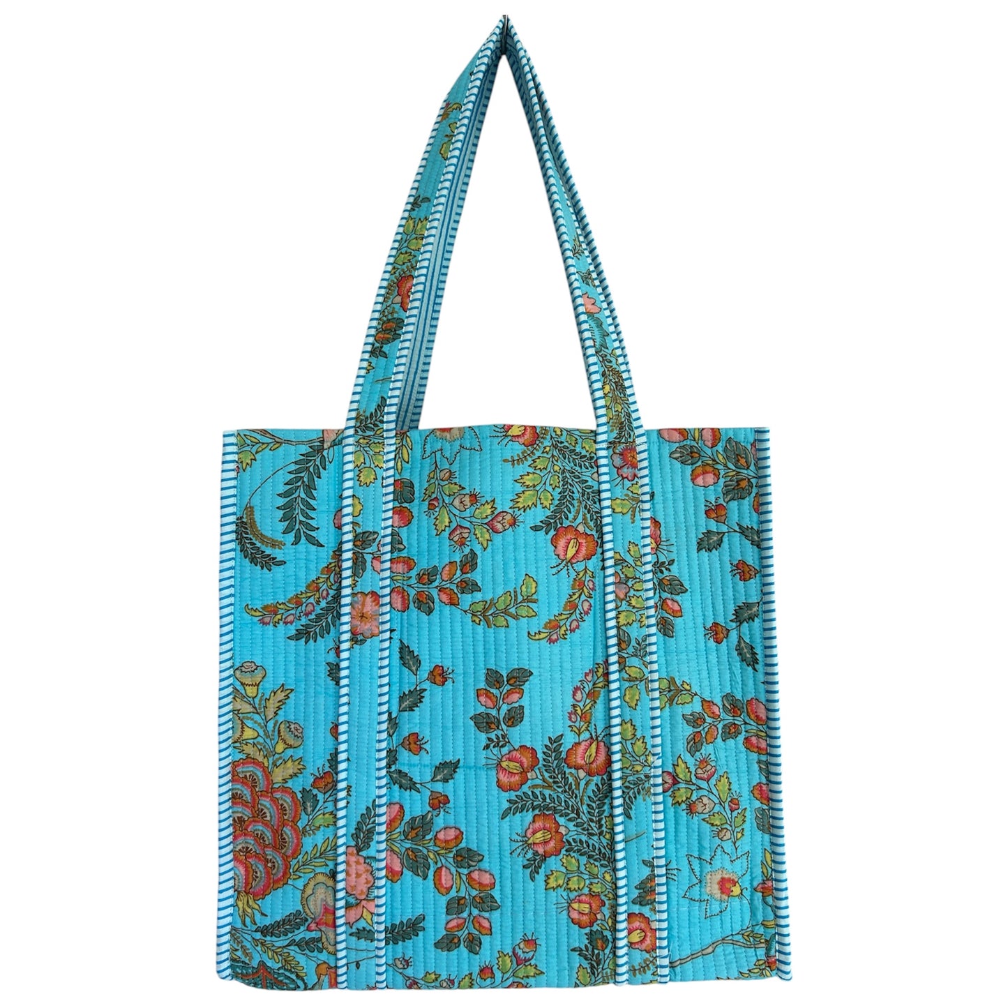 Indian Block Print Tote Bag – The Marlow – Handmade Cotton Boho Bag