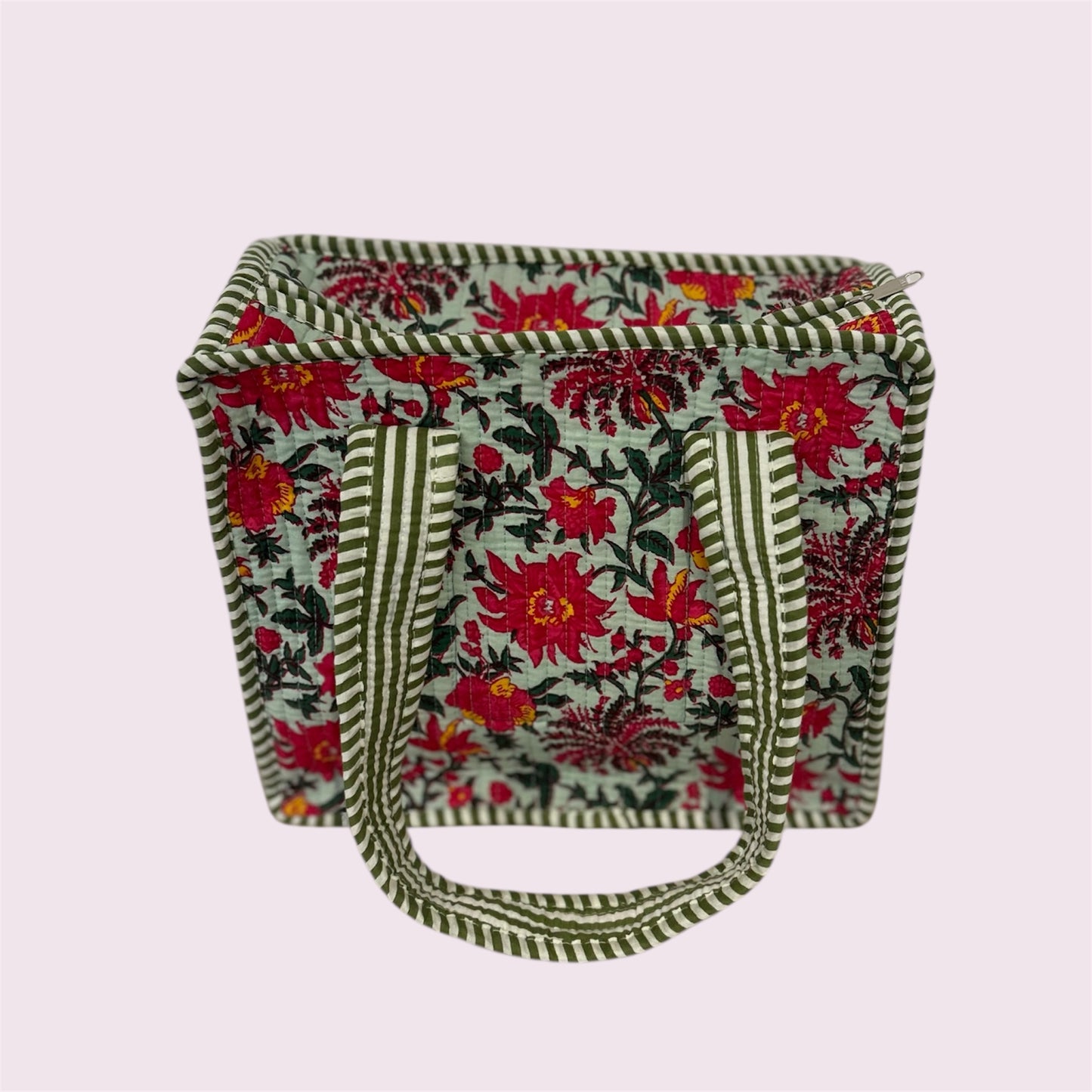 Indian Block Print Tote Bag – The Salcombe Range – Handmade Cotton Boho Bag - Small