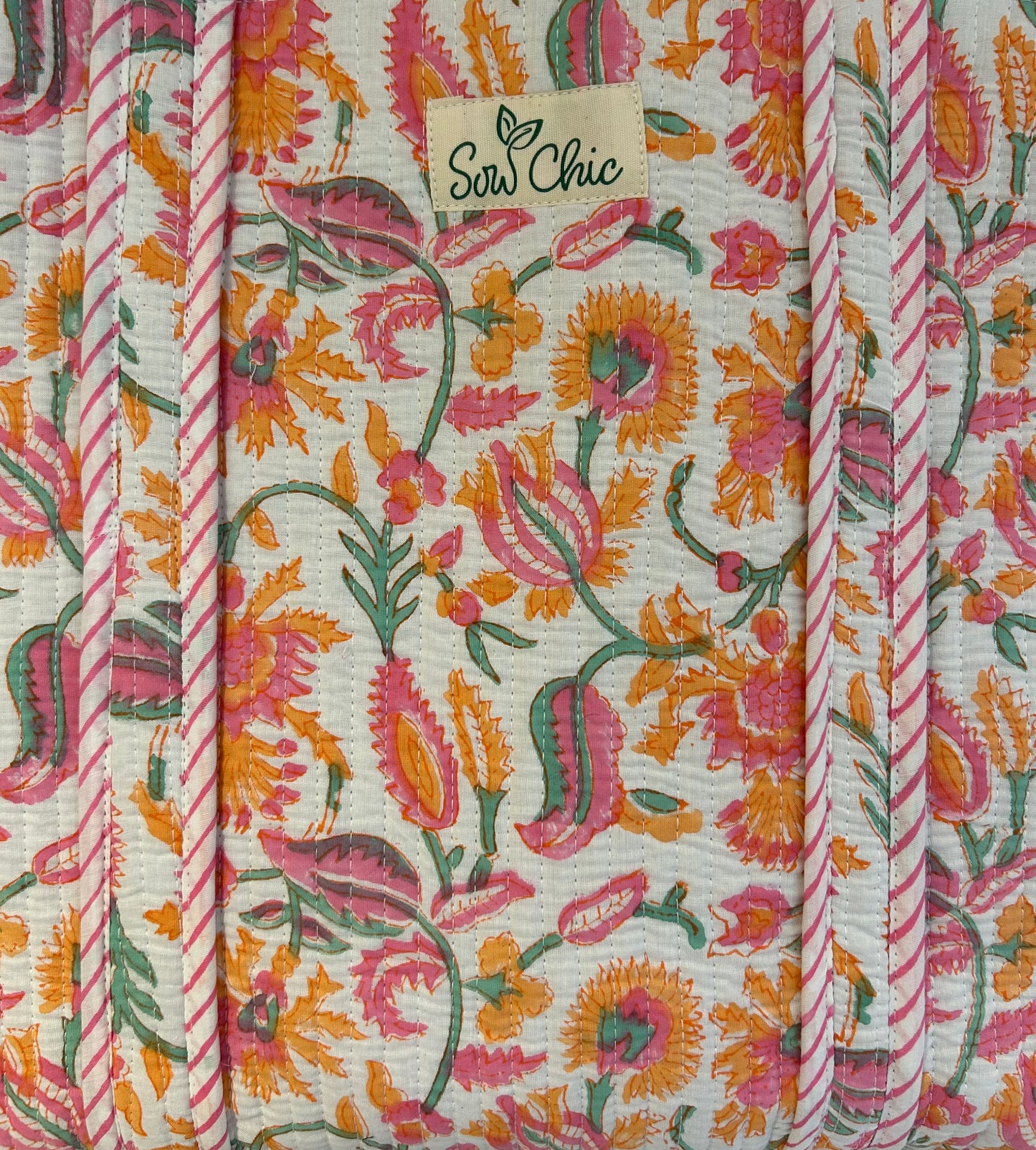 Indian Block Print Tote Bag – The Chiddingfold Range – Handmade Cotton Boho Bag