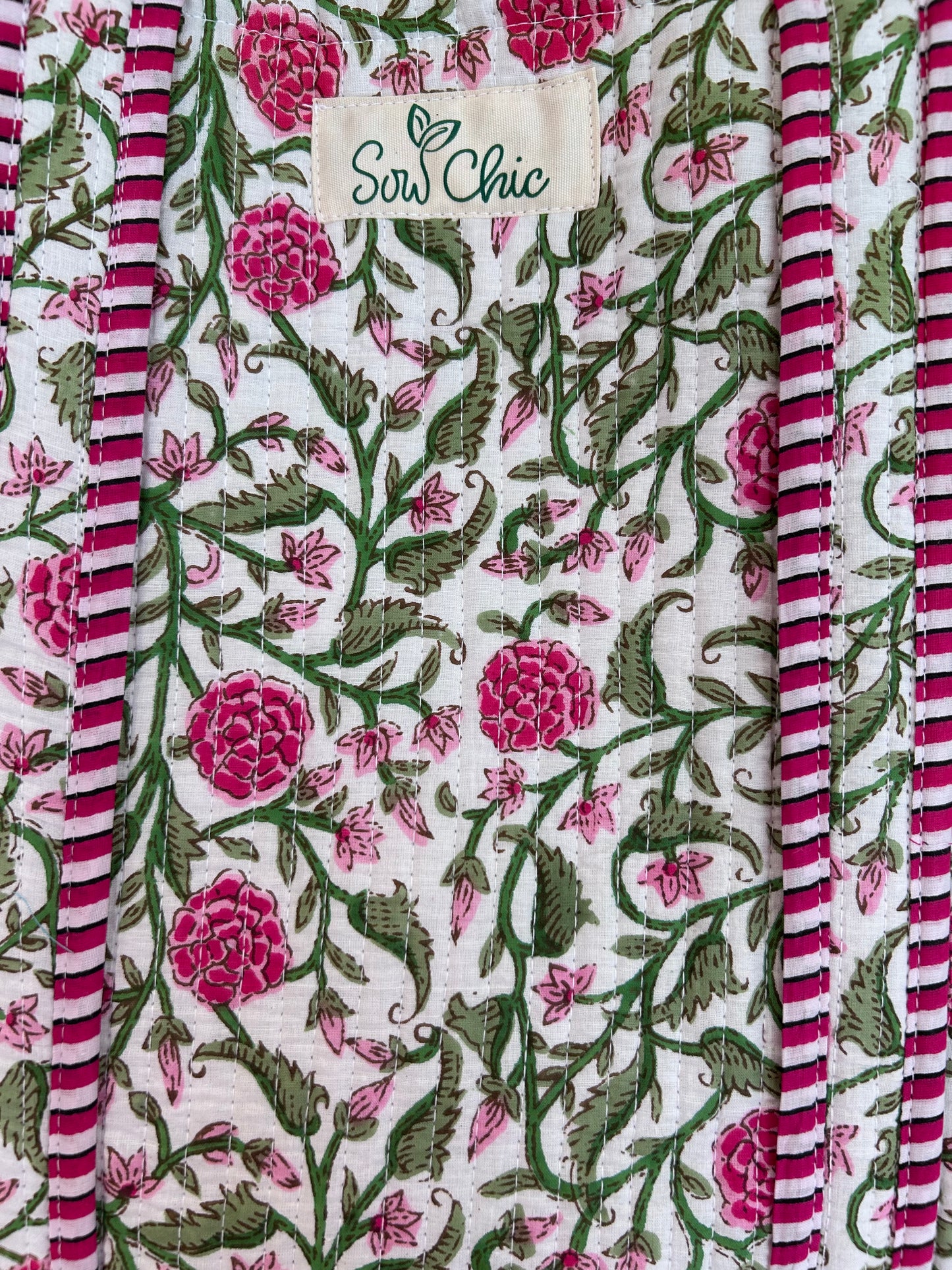 Indian Block Print Tote Bag – The Exmouth Range – Handmade Cotton Boho Bag