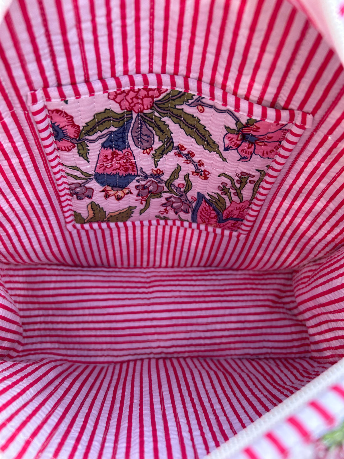 Indian Block Print Tote Bag - Medium - Zip – The Liphook Range – Handmade Cotton Boho Bag